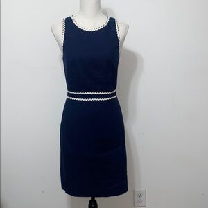 J. Crew Blue Sheath Mini Dress Sleeveless Halter